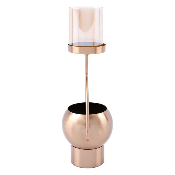 Zuo Candle Holder Antique Brass | Candle Holders | Modishstore
