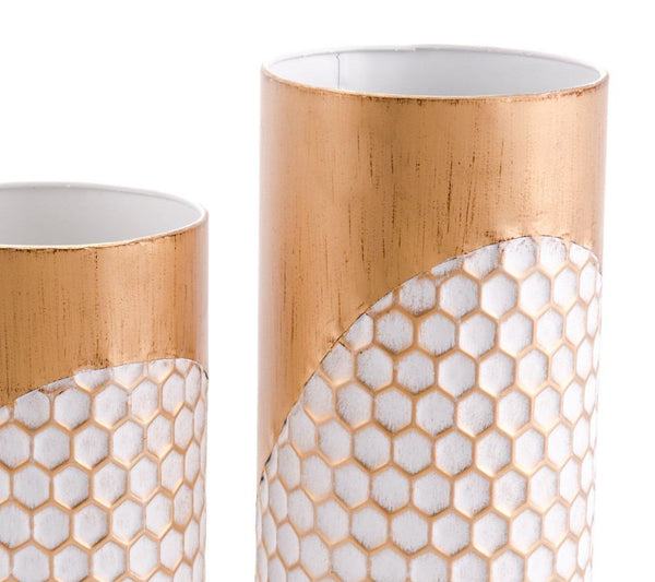 Zuo Honeycomb Candle Holders Gold - Set Of 3-2