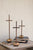 Kalalou Scrap Metal Crosses With Caged Rock Bases - Set Of 3 | Modishstore | Holiday