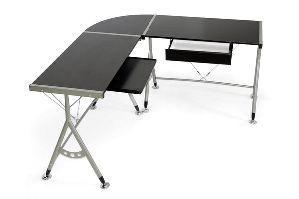 baxton studio elburn dark brown l shaped modern computer desk | Modish Furniture Store-2