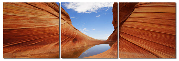 Baxton Studio Desert Sandstone Mounted Photography Print Triptych | Modishstore | Wall Art