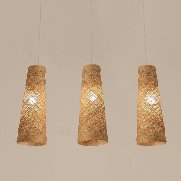 Natural Wicker Hanging Pendant Lamp-3