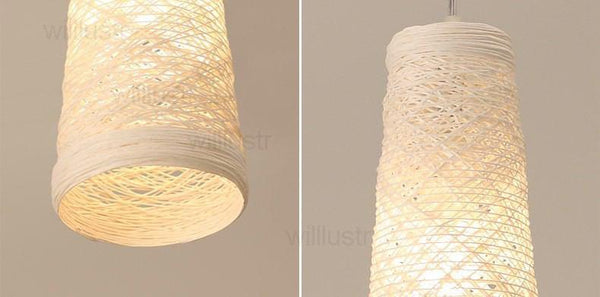Natural Wicker Hanging Pendant Lamp-4