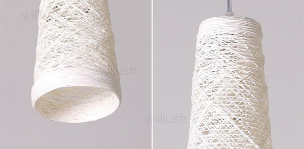 Natural Wicker Hanging Pendant Lamp-5