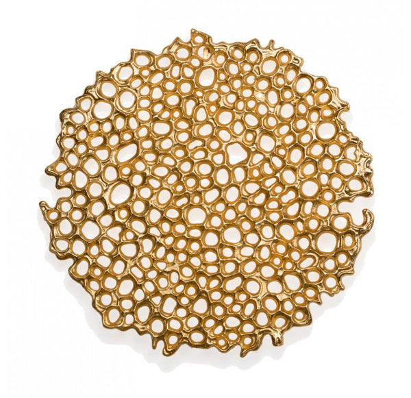 Gold Leaf Design Group Sponge Wall Sculptures | Sculptures | Modishstore-3