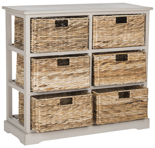 Safavieh Keenan 6 Wicker Basket Storage Chest | Cabinets |  Modishstore  - 16