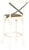 Safavieh Eleanor X Back Barstool | Bar Stools |  Modishstore  - 5
