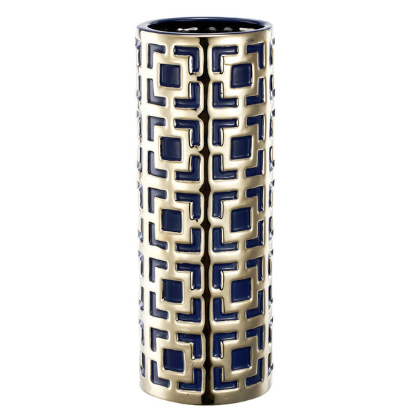 A&B Home Blue/Golden Malikayase Vase - Set Of 2