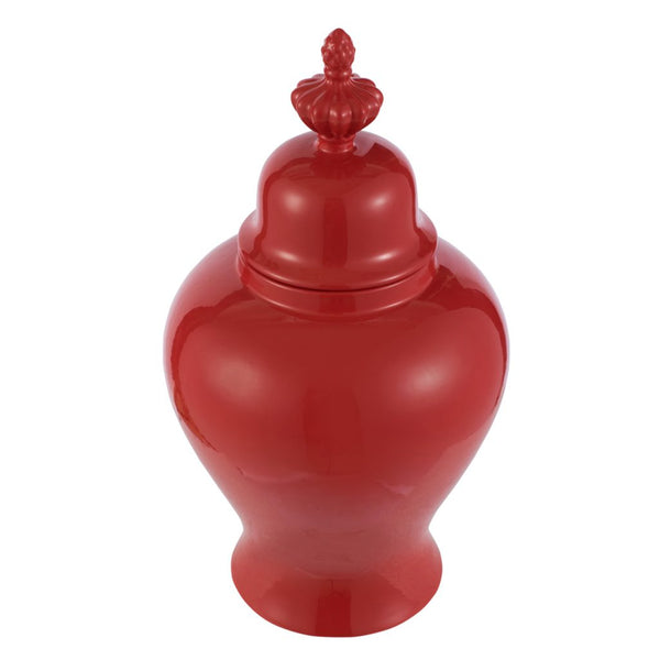 A&B Home Red Ceramic Jar