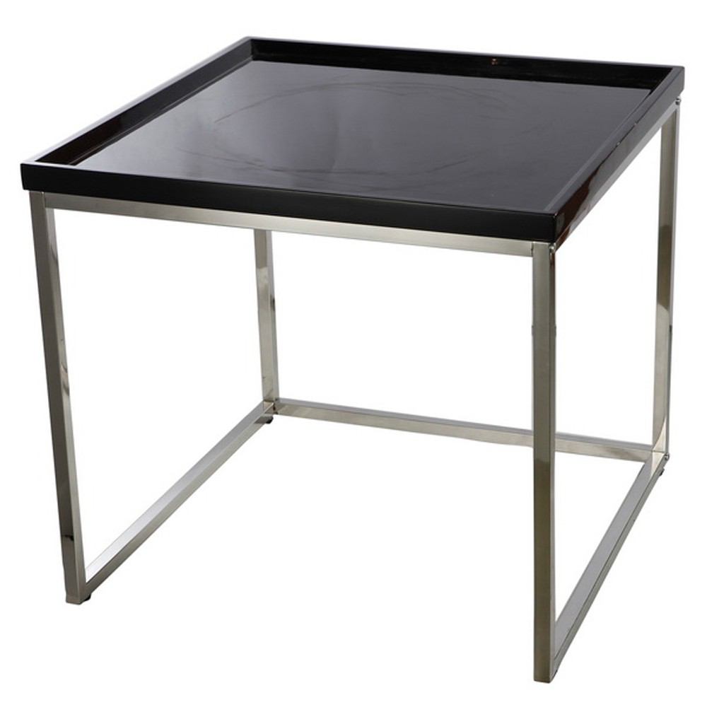A&B Home Nesting Table Chrome - Black