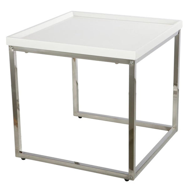 A&B Home Nesting Table Chrome/Mdf