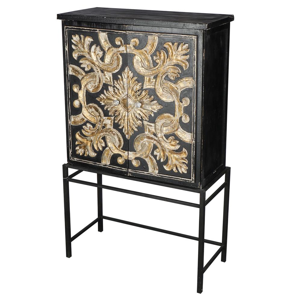 A&B Home Arabesque Cabinet On Stand