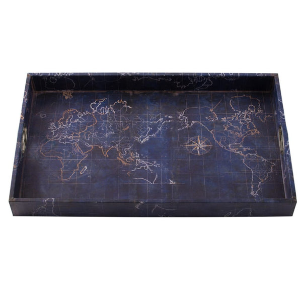 A&B Home Blue Decorative Trays