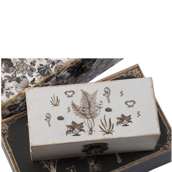 A&B Home S/3 Decorative Box with Black and White