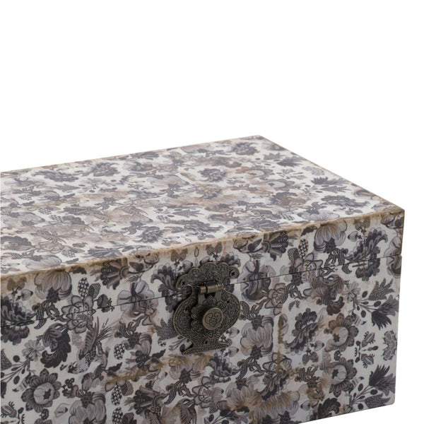 A&B Home S/3 Decorative Box with Black and White