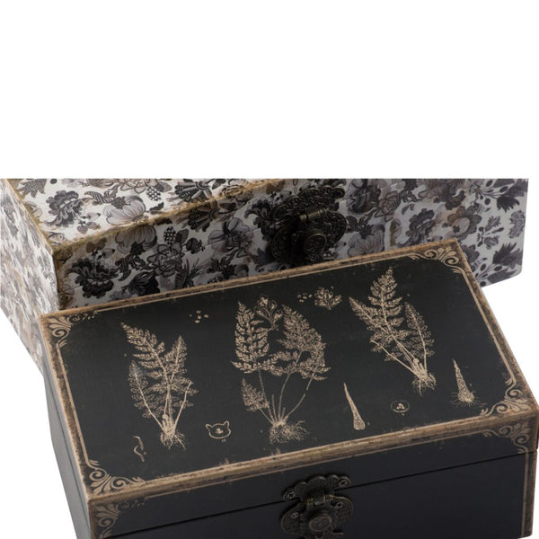 A&B Home S/3 Decorative Box with Black and White