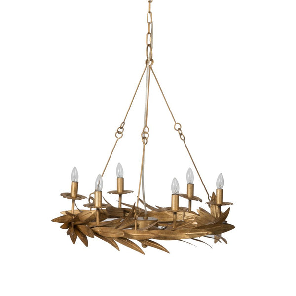 A&B Home Classical Gold Laurel Wreath Chandelier