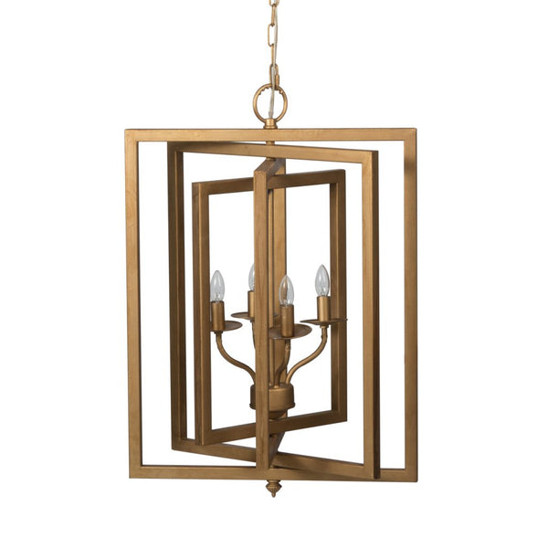A&B Home Gold Concentric Frames Chandelier