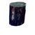 Petrified Wood Accent Stool-Ebony Black/Cream Side Table  by Aire Furniture