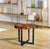 Round Teak & Resin Infused Accent Side Table Brown/Ochre/White  by Aire Furniture