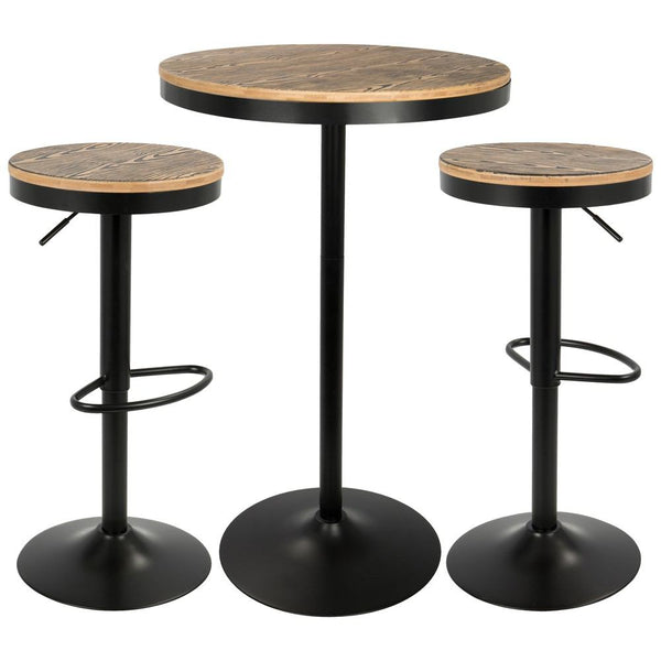 LumiSource Dakota Pub Set - Set Of 3 | Modishstore | Pub Tables