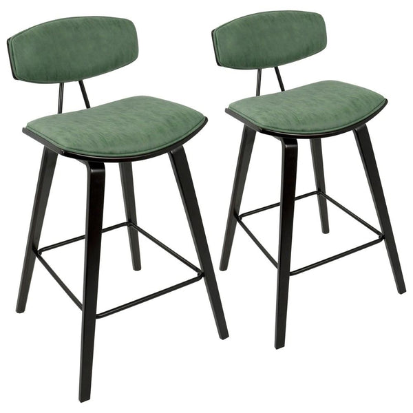LumiSource Damato Counter Stool - Set of 2 | Modishstore | Bar Stools