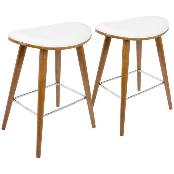 LumiSource Saddle Counter Stool - Set of 2-2