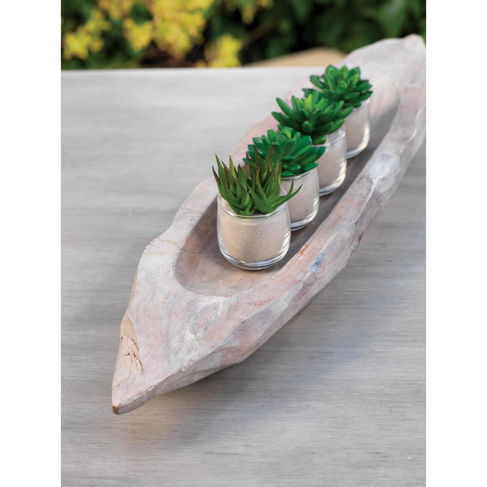 Zodax 27.5-Inch Long Desert Natural Wood Bowl | Decorative Bowls | Modishstore