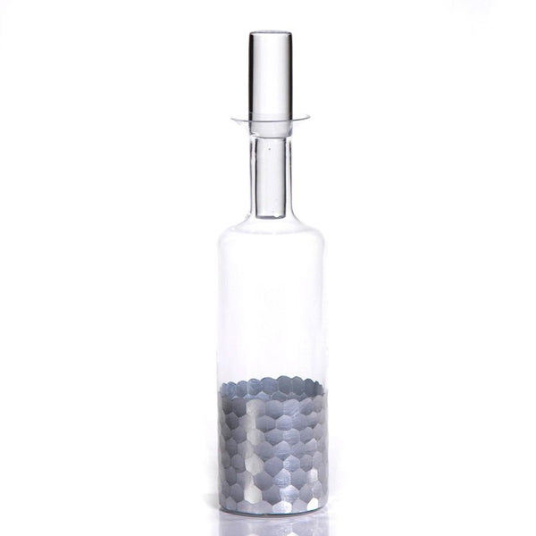 Zodax 13.5-Inch Vitorrio Silver Glass Decanter | Decanters | Modishstore-2