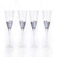 Zodax Vitorrio Silver Champagne Flutes - Set of 4 | Drinkware | Modishstore-2
