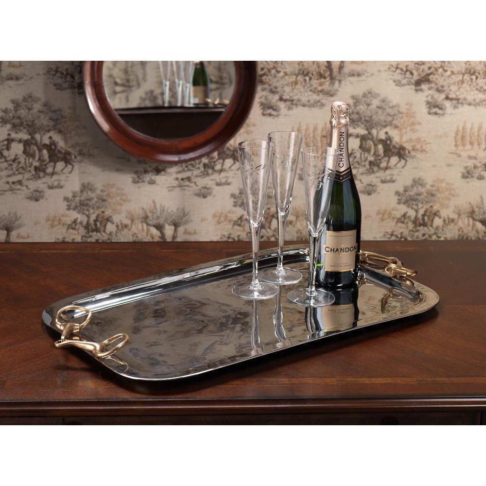 Zodax 24-Inch Imani Rectangular Tray with Handles | Trays | Modishstore