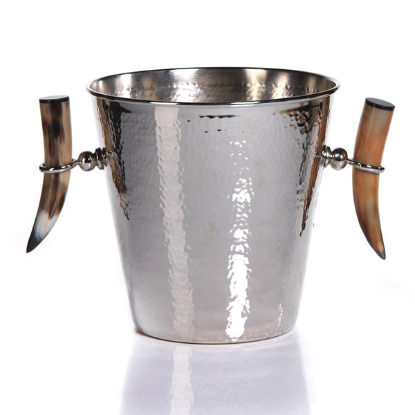 Zodax 11.25-Inch Tall Karima Ice Bucket with Handles - Silver | Ice & Party Buckets | Modishstore-2