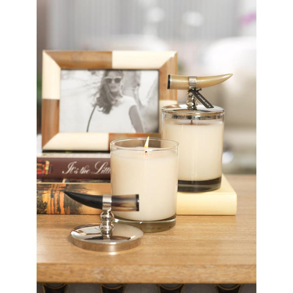 Zodax Casablanca Horn Scented Candle Jars - Set of 2 | Candles | Modishstore