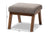 baxton studio aberdeen mid century modern walnut wood finishing and gravel fabric upholstered ottoman | Modish Furniture Store-14