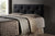 Baxton Studio Dalini Modern and Contemporary King Black Faux Leather Headboard with Faux Crystal Buttons | Modishstore | Headboards