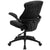 Flash Furniture Mid-Back Black Leather Executive Swivel Office Chair With Back Angle Adjustment And Flip-Up Arms | Office Chairs | Modishstore-3