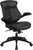 Flash Furniture Mid-Back Black Leather Executive Swivel Office Chair With Back Angle Adjustment And Flip-Up Arms | Office Chairs | Modishstore