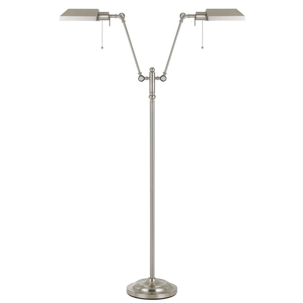 Cal Lighting BO-117FL-2L-BS Dual Light Pharmacy Floor Lamp | Modishstore | Floor Lamps