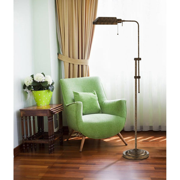 Cal Lighting BO-117FL-RU 100W Pharmacy Floor Lamp | Modishstore | Floor Lamps