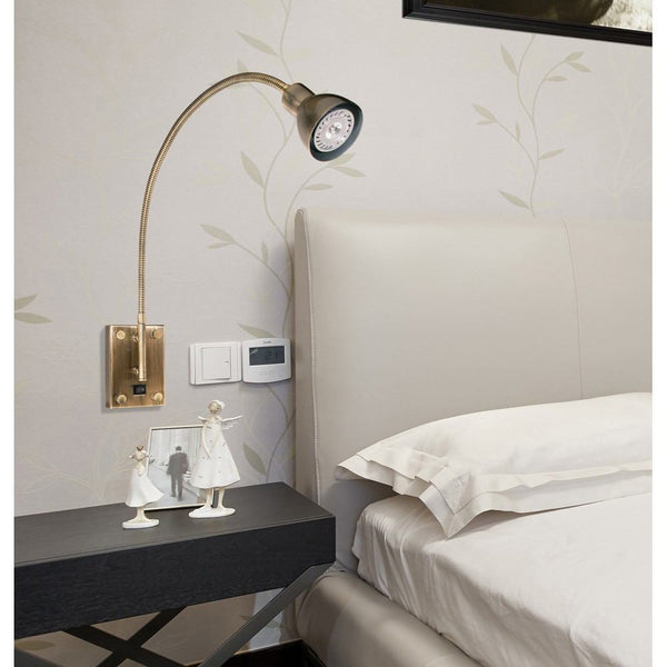 Cal Lighting BO-119-AB 120V 3W 4000K Led Gooseneck Light | Modishstore | Wall Lamps