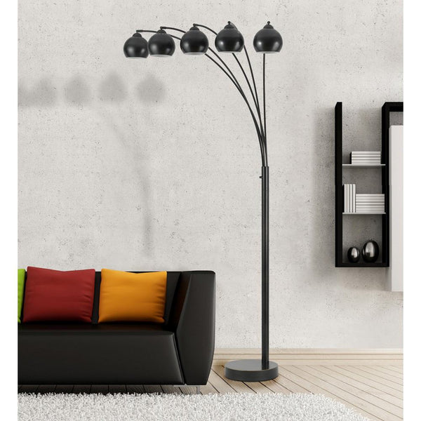 Cal Lighting BO-2030-5L-DB 60Wx5 Metal Arc Floor Lamp | Modishstore | Floor Lamps