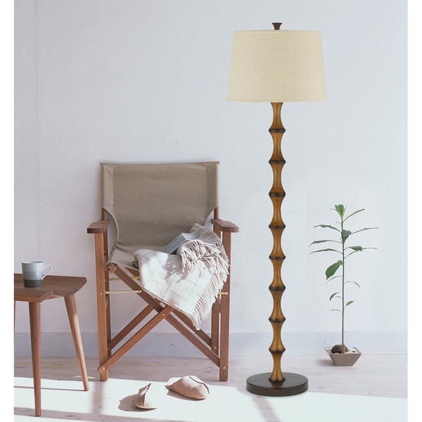 Cal Lighting BO-2039FL 150W 3Way Resin Bamboo Floor Lamp | Modishstore | Floor Lamps