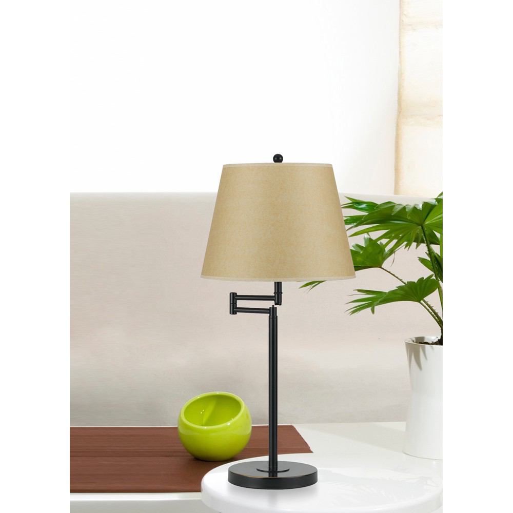 Cal Lighting BO-2077TB-DB 150W 3Way Andros Metal Swing Arm Table Lamp | Modishstore | Table Lamps