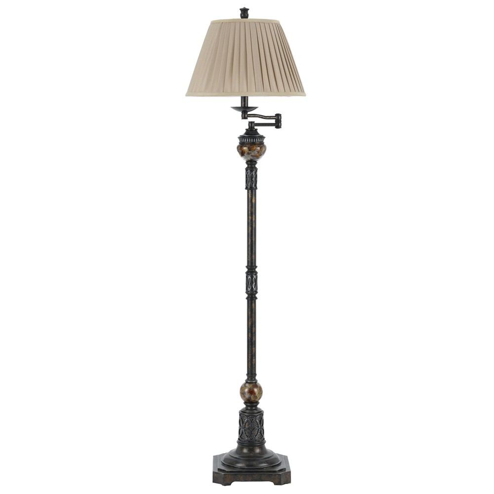 Cal Lighting BO-2299SWFL 150W 3Way Aberdeen Metal/Resin Floor Lamp | Modishstore | Floor Lamps