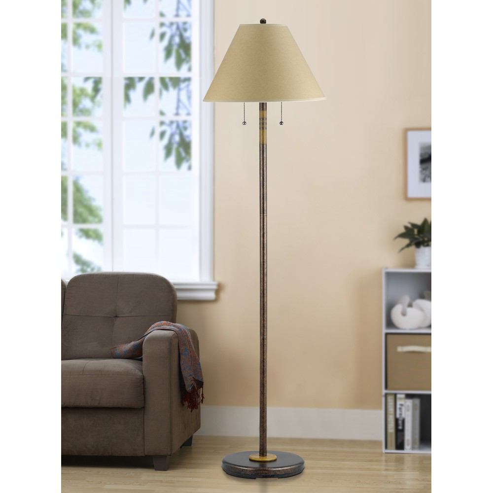 Cal Lighting BO-234FL-RU 60Wx2 Soho Floor Lamp | Modishstore | Floor Lamps