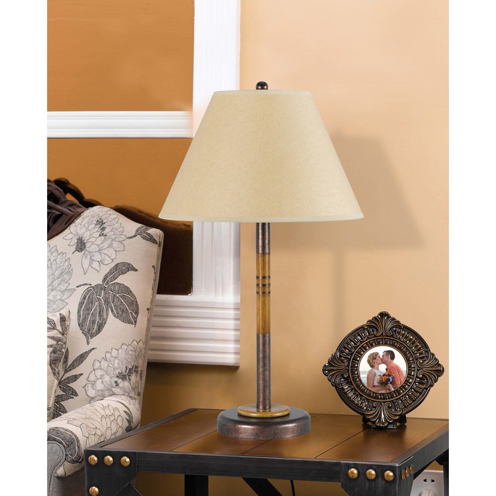 Cal Lighting BO-234TB-RU 100W Soho Metal Table Lamp | Modishstore | Table Lamps