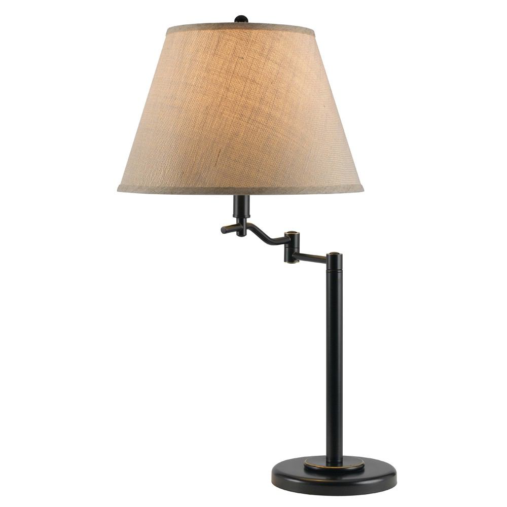 Cal Lighting BO-2350TB-DB 150W 3 Way Dana Swing Arm Table Lamp | Modishstore | Table Lamps