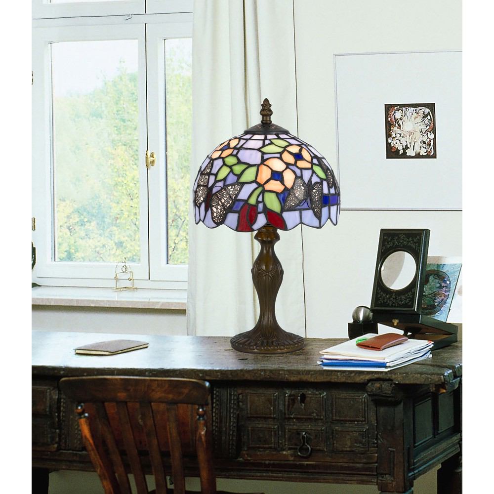 Cal Lighting BO-2378AC 40W Tiffany Ac Lamp | Modishstore | Table Lamps