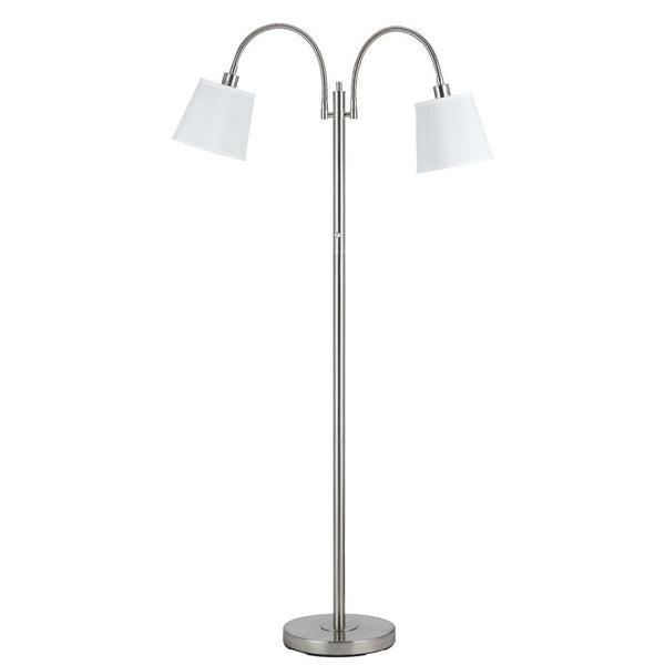 Cal Lighting BO-2444FL-BS 40W X 2 Gail Metal Lamp With Goose Neck | Modishstore | Floor Lamps