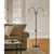 Cal Lighting BO-2444GT-RU 3 Way Gail Metal Double Gooseneck Floor Lamp | Modishstore | Floor Lamps